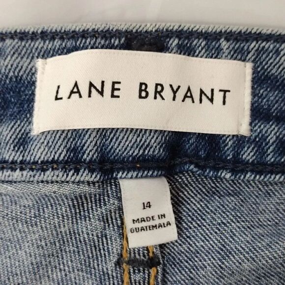 Lane Bryant Paint Splatter Distressed Boyfriend Jeans Plussize 14 NWT - Picture 12 of 16